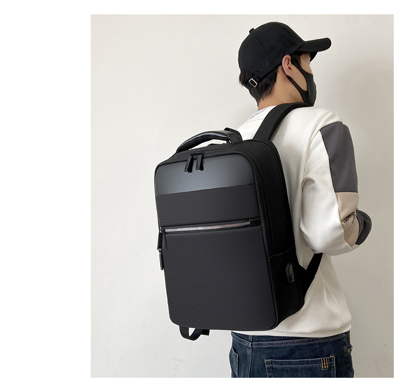 Backpack Urban Simple Casual Commuter Backpack Men's 15.6-inch Laptop Bag Usb Business Backpack display picture 9