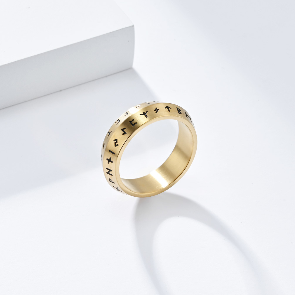 13g Weight Rings Classification 7, 8, 9 Ring Size 1 Piece Quantity Casual, Daily Occasion Titanium Steel Material Symbol Pattern Unisex Gender Polishing Design Hip-Hop Style Hip-Hop Symbol Titanium Steel Polishing Unisex Rings 6