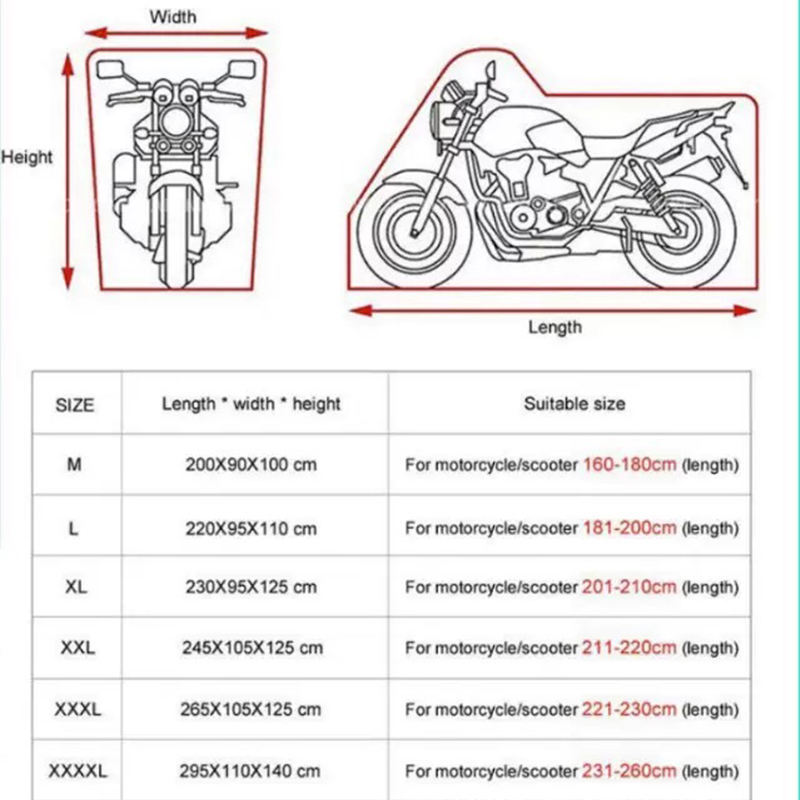 Motorcycle Cover, Rainproof and Dustproof Cover, Electric Vehicle Windshield Cover, Car Cover, Rain Cover, Electric Scooter Cover, Reflective Full Vehicle Cover