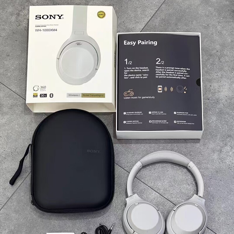 New cross-border WH-1000XM4 over-ear sports wireless Bluetooth headphones with full-ear coverage and call connectivity New cross-border WH-1000XM4 over-ear sports wireless Bluetooth headphones with full-ear coverage and call connectivity