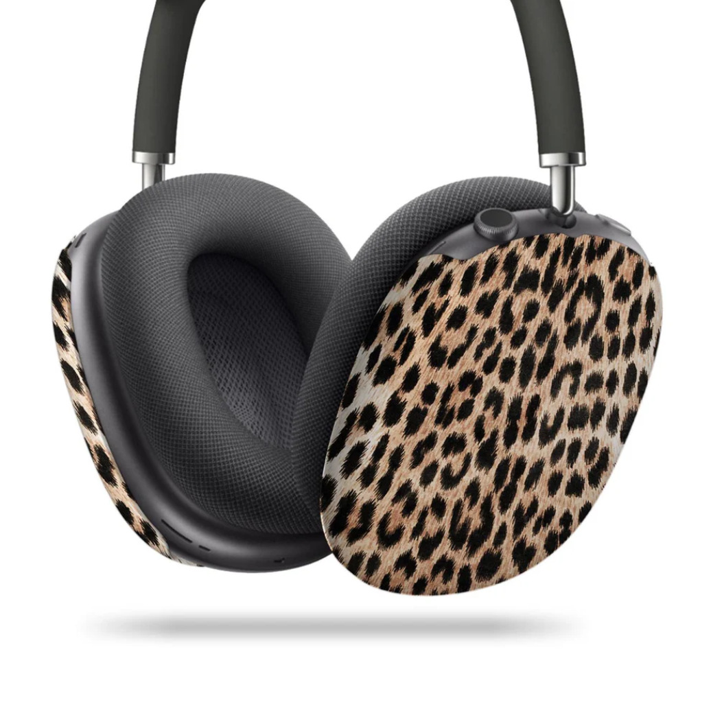 Estuche para auriculares con estampado de leopardo de moda para protección de película brillante Apple AirPods Max /Max 2