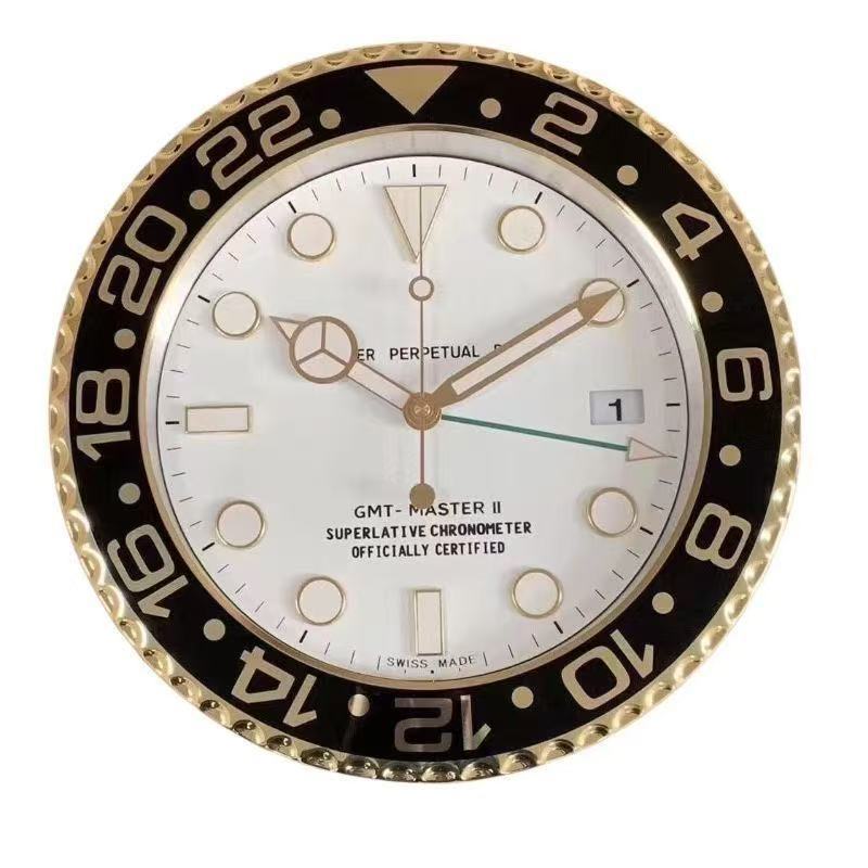 Fashionwallclock劳力水鬼迪通拿格林尼治系列金属14寸挂钟北欧|undefined