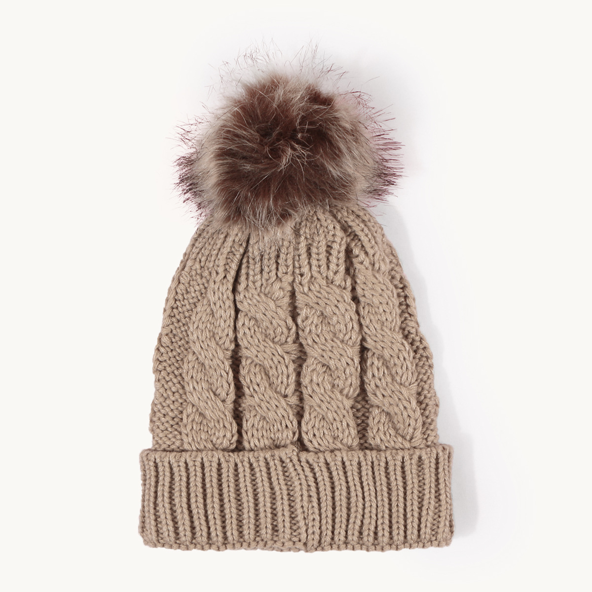 168g Weight Wool Cap Hats Type Outdoor Occasion Acrylic Material Solid Color Pattern Autumn&Winter Season Unisex Gender Korean Style Style Khaki, Grey, White, Red, Blue, Black Color Eaveless Rim Korean Style Warm Leather Label Fur Ball Knitted Hat Wholesale Nihaojewelry 10