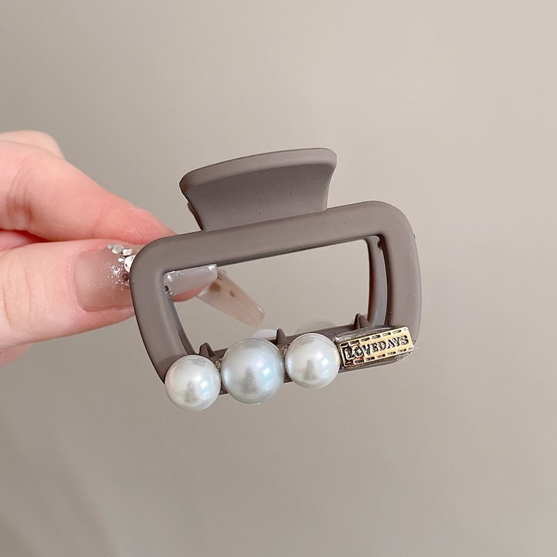 3 # clip de agarre cuadrado estándar de oro perla color café