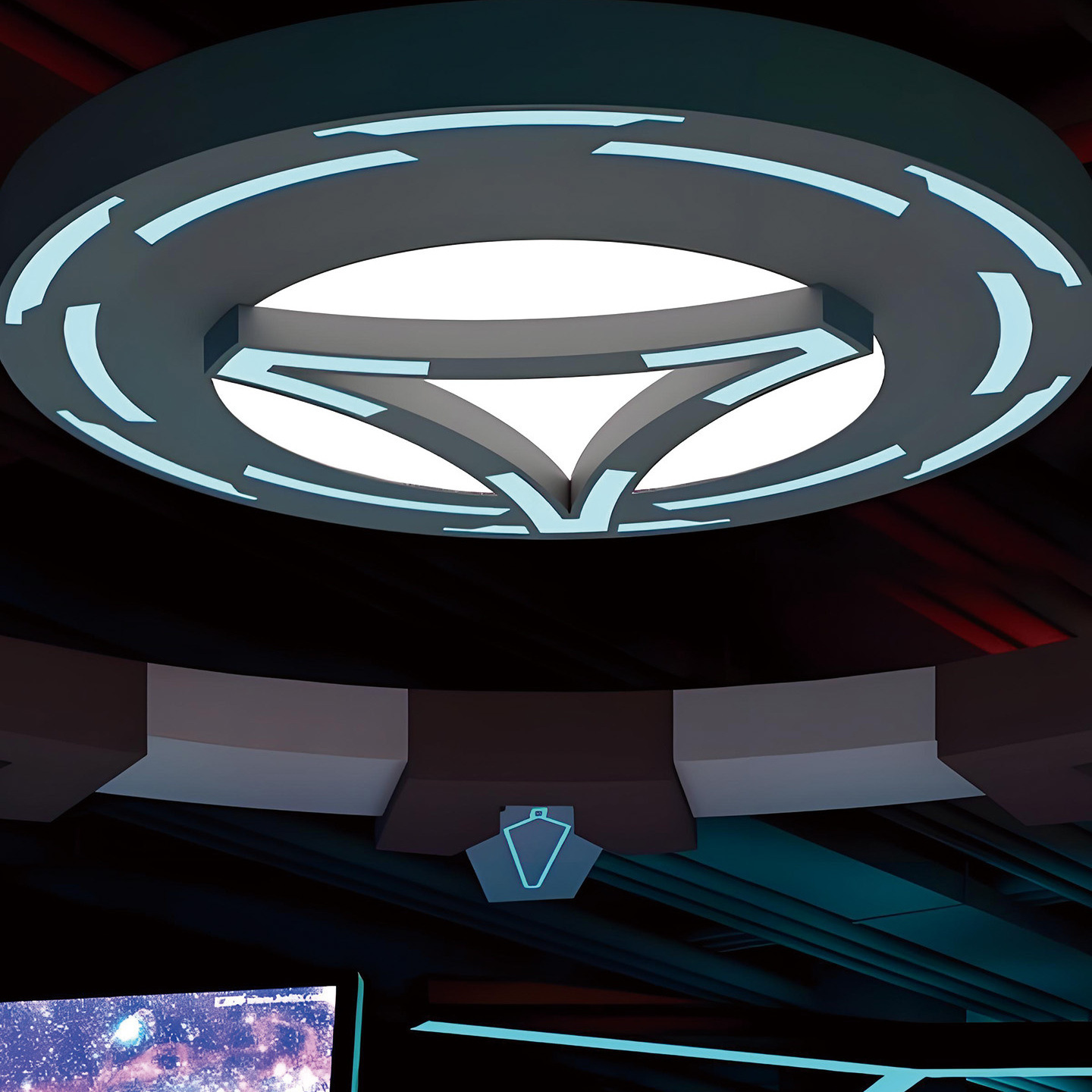 Módulo de modelado de café en línea Luz de atmósfera Sala de juegos de videojuegos Luz de forma extraña KTV Bar Bar Módulo de atmósfera de pared