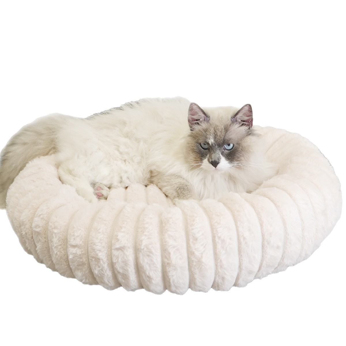 Nuevo producto Gao Keshong peluche de conejo de peluche para mascotas Four Seasons Cama de perro redonda universal para gatos Cama de perro transpirable y cálida image 5