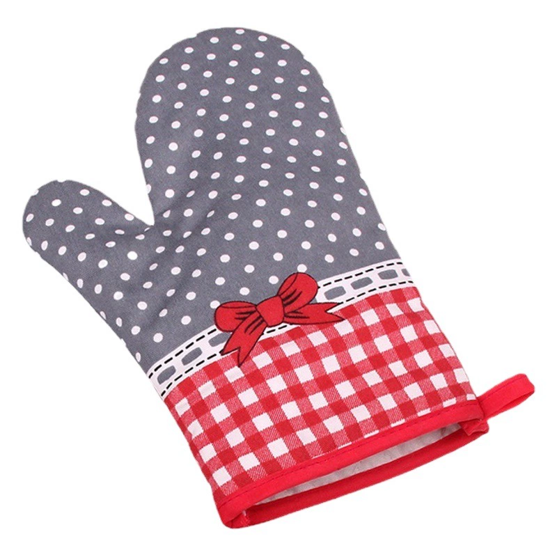 Утолщенные хлопчатобумажные теплоизоляционные перчатки кухонные перчатки для микроволновой печи специальные перчатки для выпечки термостойкие перчатки против ожогов