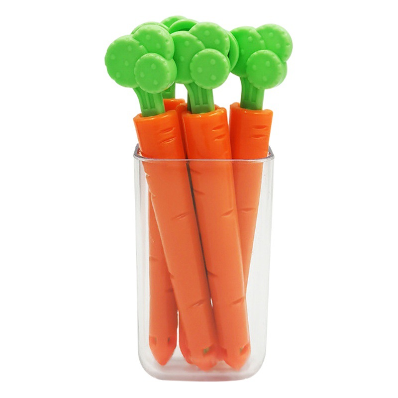 Creative Food Snack Sealing Clip Carrot Sealing Clip Bag Magnet Refrigerator Sticker Storage Box 5 Pack Wholesale