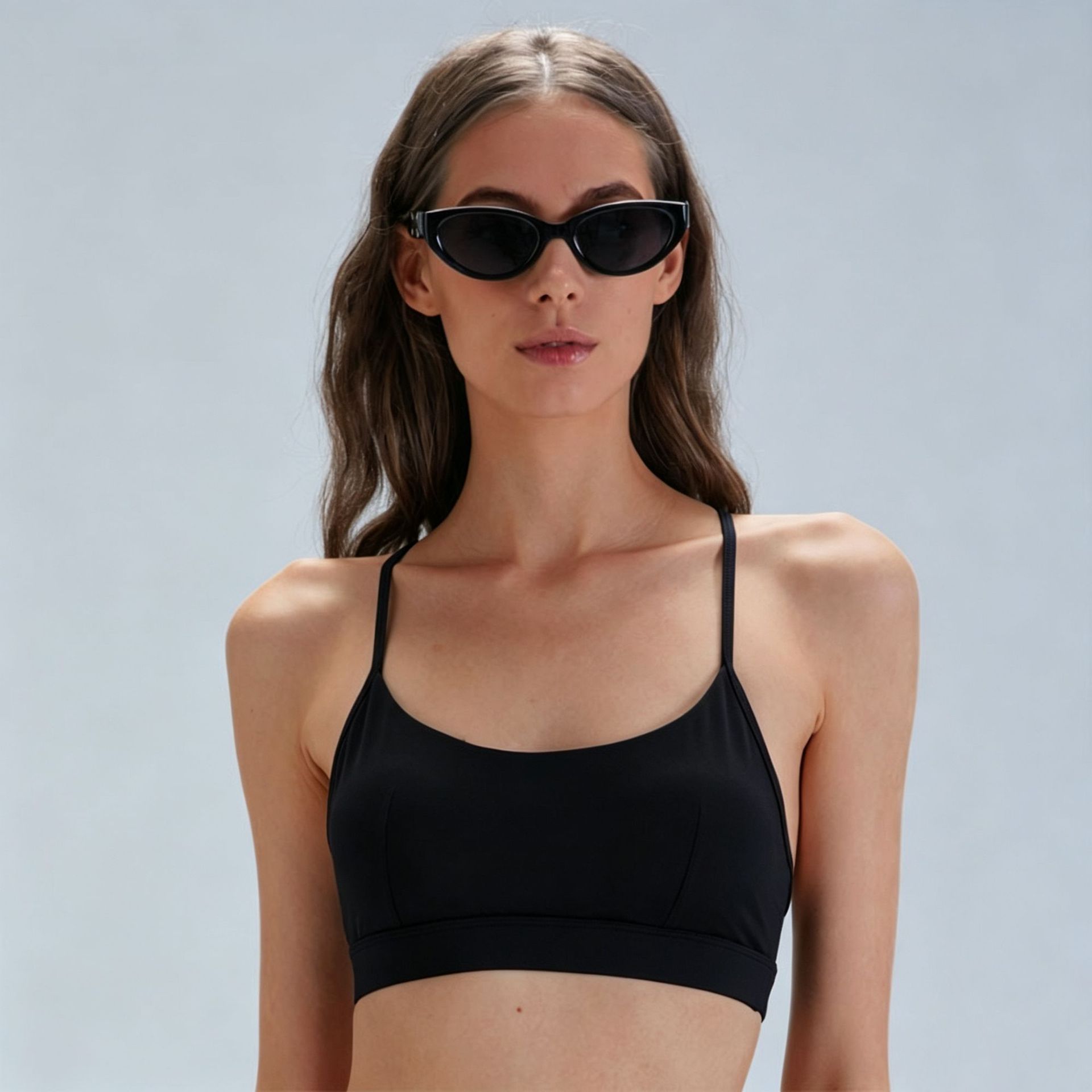 Transfronterizo corto con cojín de pecho para el deporte al aire libre juego de ocio fitness correr yoga suelto chaqueta con capuz seco rápido image 7