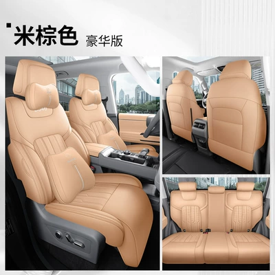 Cushions Full Surround Seat Cushion Covers — Modelə uyğun (Original) oturacaq örtükləri - beige-brown-five-seater-full-surround-luxury-edition-specifically-designed-for-bj40-models-from-2024-2026-please-specify-the-year-and-configuration-in-the-order-notes