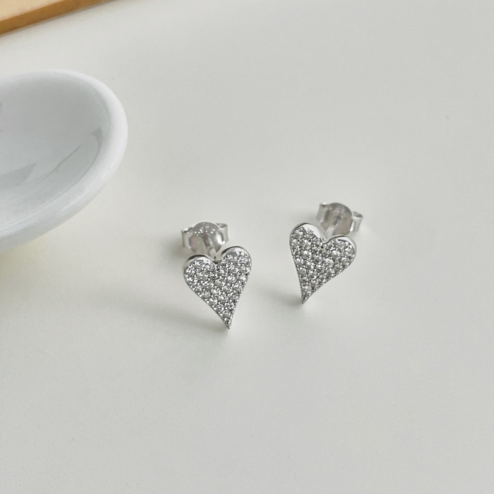 3g Weight 925 Sterling Silver Ear Needle Material 18K Gold Plated Plating Material Ear Studs Classification 1 Pair Quantity Daily Occasion 925 Sterling Silver Material Heart Shape Pattern Women's Gender IG Style Style 1 Pair 18K Gold Plated 925 Sterling Silver Heart Shape Ear Studs 6