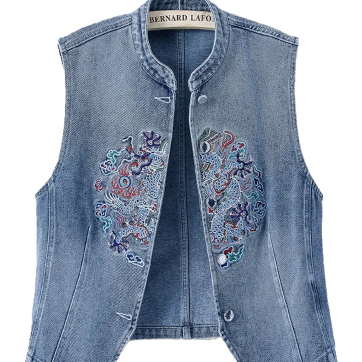 薄款牛仔马甲外套女2025夏季新款新中式刺绣气质女装上衣背心马夹