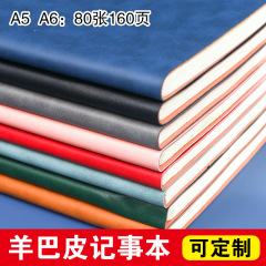 a5商务羊巴皮笔记本记事本套装手帐本子学生学习笔记本