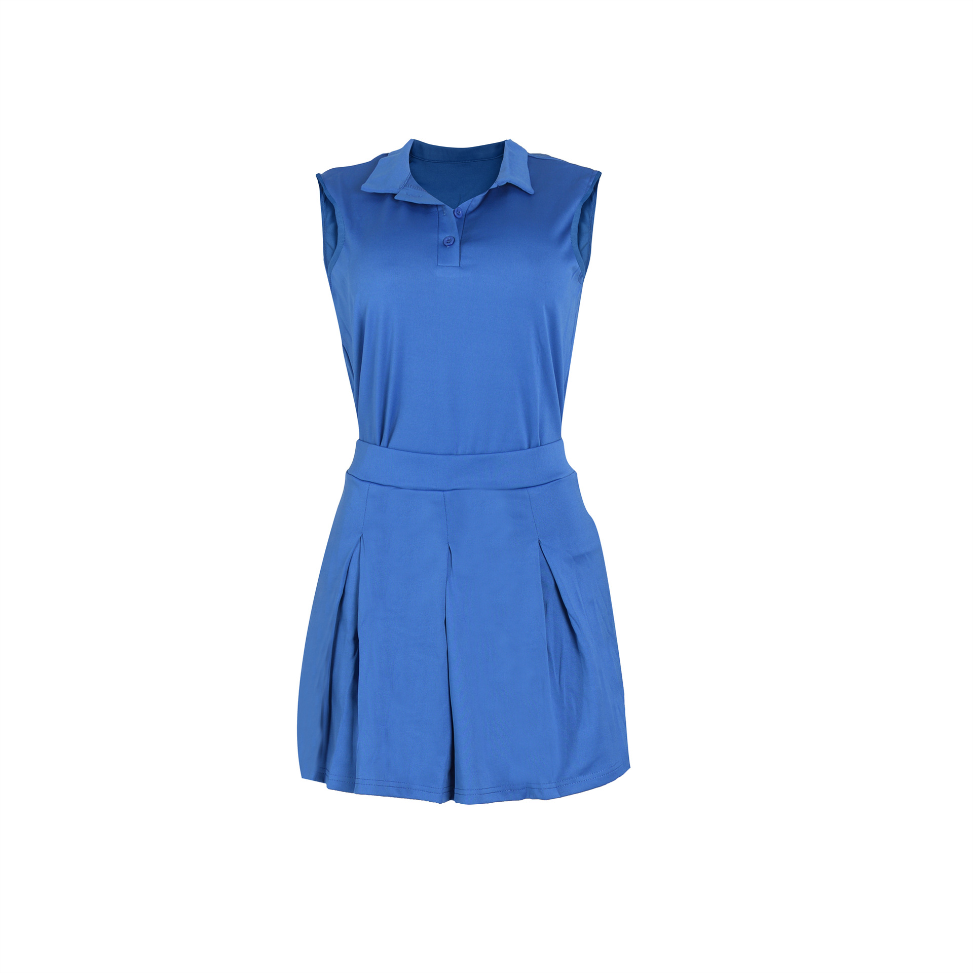 Women Clothing Short Skirt Two Piece Sleeveless Vest Suit Summer Polo Shirt