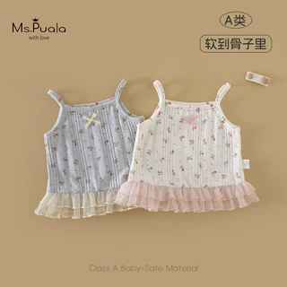 【夏繁】夏季新款婴幼儿A类女童装女宝宝吊带无袖蝴蝶结碎花背心