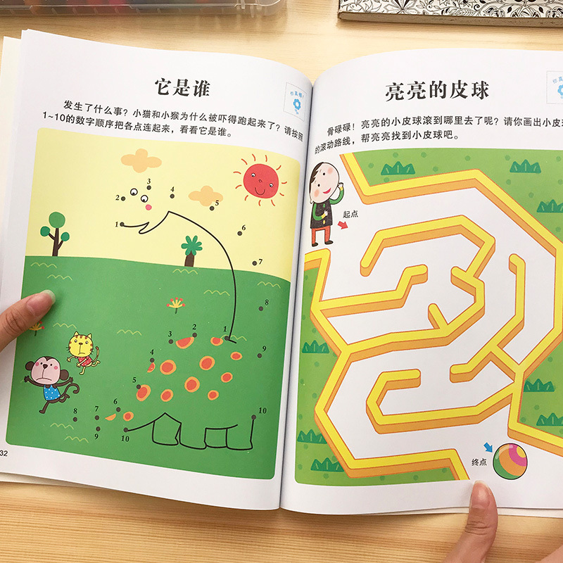 子供の全脳思考トレーニング教育用小紅花早期教育ゲームブック 3-4-5-6歳の赤ちゃんの左脳と右脳の発達