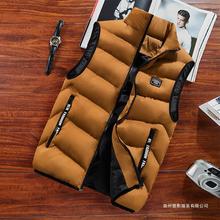 跨境批发M-8XL秋冬大码季马甲男士帅气潮流坎肩保暖背心一件代发