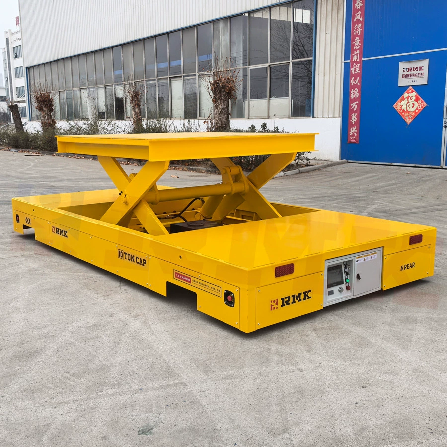 Ножницы поднимаются на 1,5-метровый троллейбус с перегрузкой 10 тонн аккумуляторной батареи