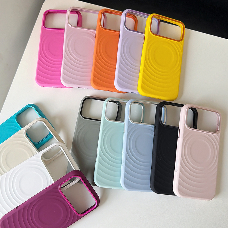 The New Second-Generation Wave-Shaped Liquid Silicone Shell Camera Button Is Suitable for Apple 17Promax Mobile Phone Case Iphone16