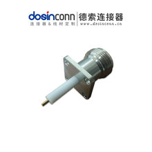 厂家供应德索n型直头带4孔方板法兰接头树脂灌胶电视线连接器