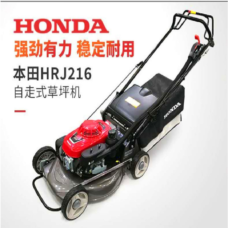 本田原装HRJ216自走式草坪机园林物业手推汽油割草机四冲程打草机
