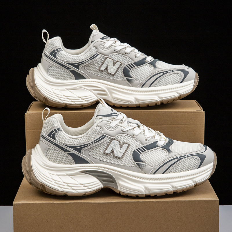 2025 New Dad Shoes, Sports and Casual Shoes, Super Rebound Thick Soles, Height Increasing, Breathable Couple Running Shoes, Retro Style 2025 New Dad Shoes, Sports and Casual Shoes, Super Rebound Thick Soles, Height Increasing, Breathable Couple Running Shoes, Retro Style