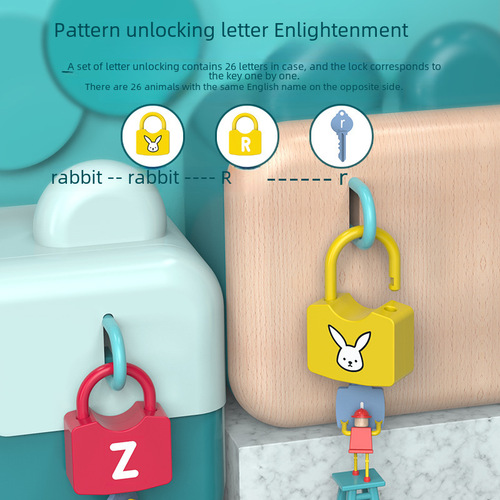 Onshine Montessori Early Childhood Educational Toys for Children - Number and Letter Key Pair Matching Lock Teaching Aids