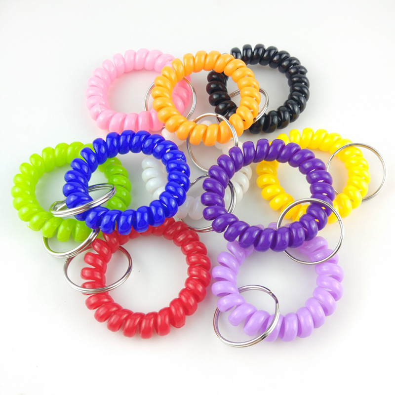 Practical Telephone Cord Keychain Hotel Bathroom Waterproof Key Tag Small Gift Wholesale Event Gift Logo Customization