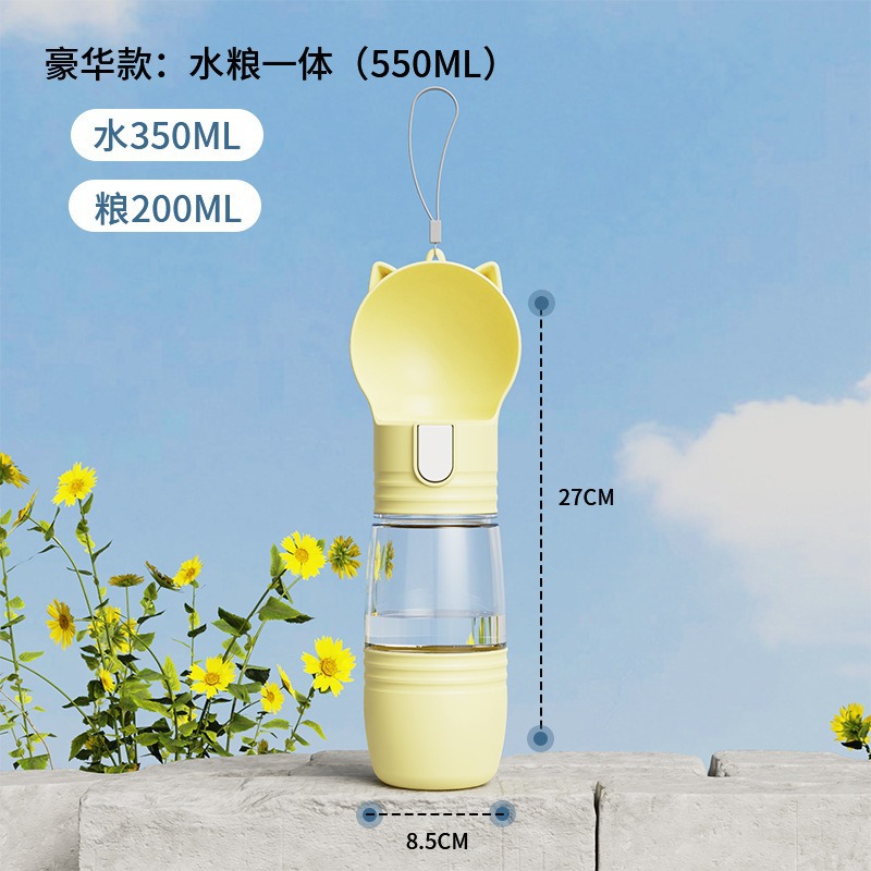 Taza de acompañamiento de mascotas, taza de agua portátil para perros, taza de agua para perros de gran capacidad, alimentación y agua para mascotas