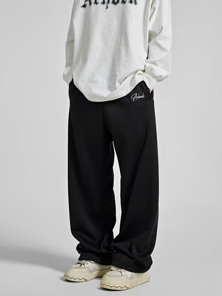 Herren Jogginghose aus Waffelstrick, gerades Bein, lässige Loungehose, weich, atmungsaktiv, bequem_voghion.com
