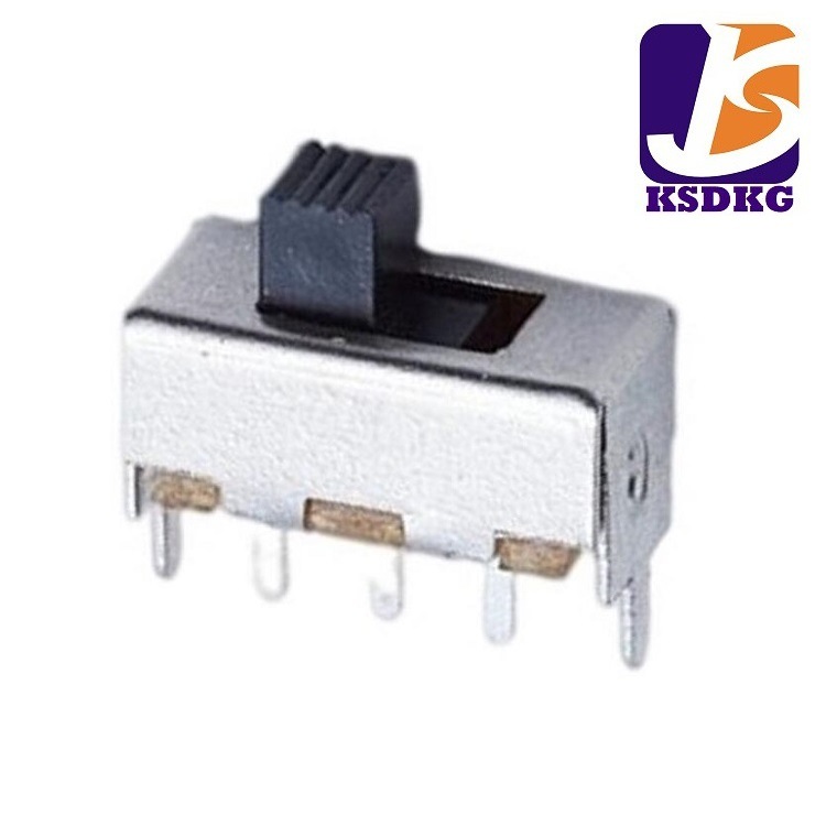 厂家拨动开关2档单排  两位立式滑动开关  正拨2档拨码开关3脚