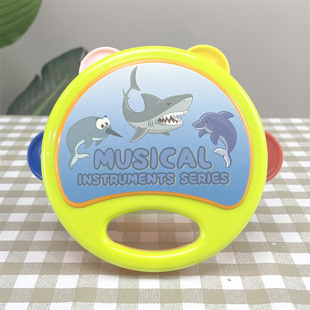 Children's Hand Clap Tambourine Custom Uv Printing Pattern Logo Sticker Baby Musical Instrument Toy Kindergarten Teaching Aids Batch