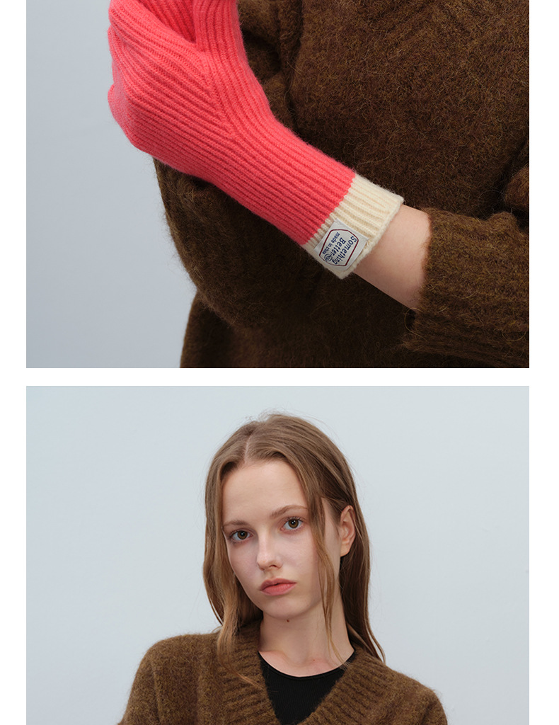 Accessoires de vêtements style collège automne et hiver nouvelle arrivée doigt écran tactile mignon hiver chaud laine tricoté gants pour femmes mode_voghion.com