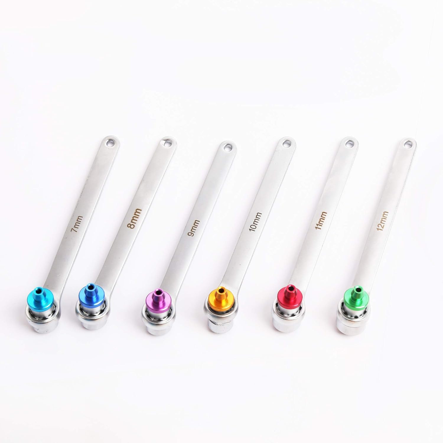 7-Piece Set of Brake Wrenches, Oil Drain Screw Wrenches, Oil Drain Socket Wrenches, Brake Exhaust Wrenches