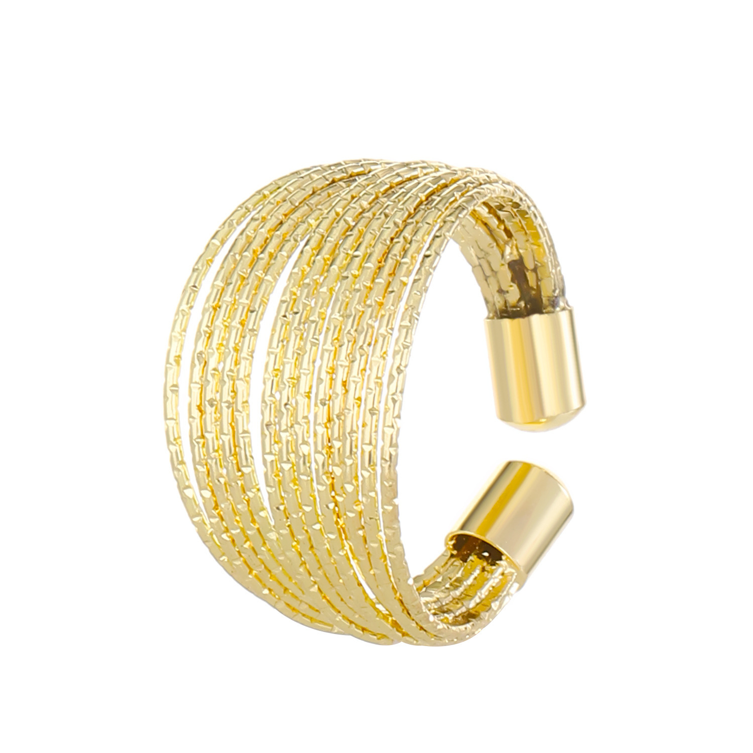 Light Luxury Multi-layer Open Ring European and American Personality All-match Niche Design Fashion Elegant Earrings Ring for Women_voghion.com