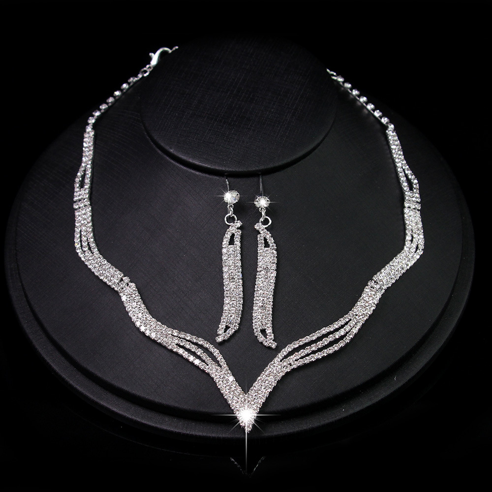 Luxuriös Braut Geometrisch Strass Quaste Frau Schmuck-Set display picture 19