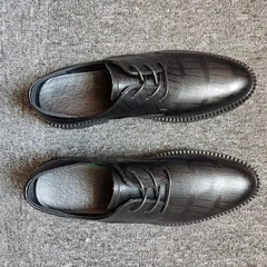 男士春季真皮黑色小皮鞋商務正裝日系風韓版潮流帥氣休閒青年