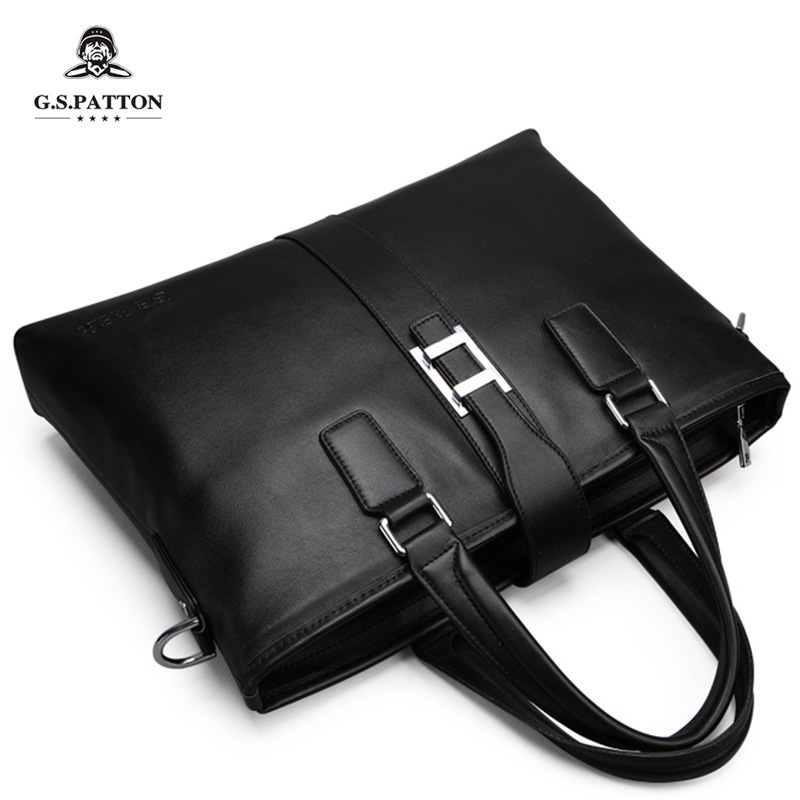 New Arrival Men's Business Briefcase Factory-Made Shoulder Laptop Bag, Large-Capacity PU Leather Premium Commuter Handbag