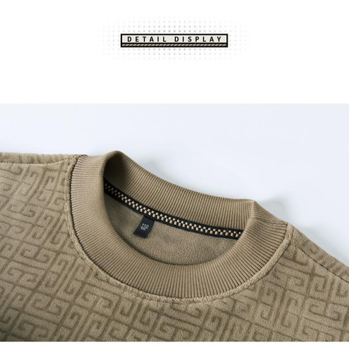 Autumn and Winter New Arrival Warm Round-Neck Casual Fleece Sweater for Middle-Aged and Elderly Men—Chenille Men's Wear