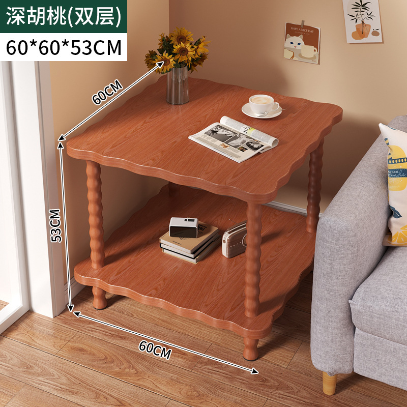 웨이브스퀘어 테이블 60×60/다크월넛