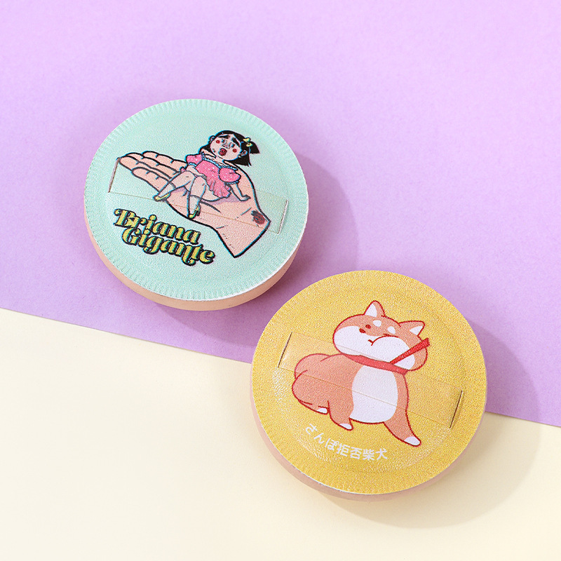 Puff de malvavisco redondo personalizado de fábrica, no coma polvo, seco y húmedo, patrón de logotipo impreso, huevo de belleza al por mayor