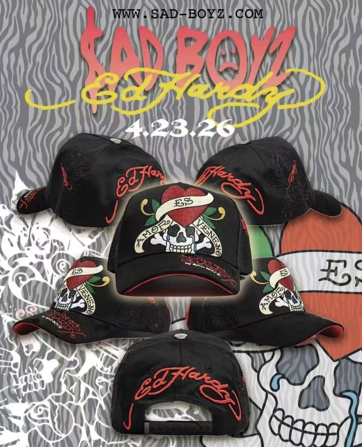 2025 explosión spot DANDY moda hip-hop tendencia gorra gorra de béisbol ajustable comercio exterior transfronterizo al por mayor
