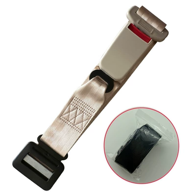 Car seat belt the Second and Third Trimester of Pregnancy - beige-push-type-maternity-safety-belt-pe-bag