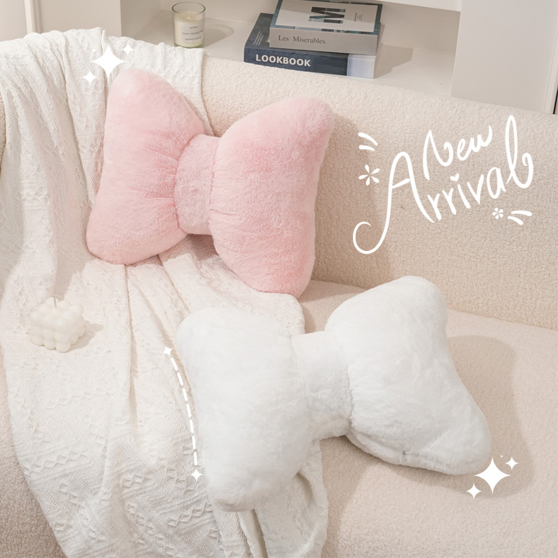 Rabbit Fur Sofa Cushion, High Aesthetic Value, Comfortable and Soft Throw Pillow, Living Room Bay Window Backrest, Lumbar Pillow, Bed Sleeping Cushion