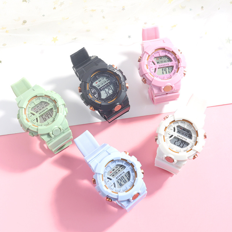 Moda al por mayor tendencia deportiva juvenil estudiantes reloj despertador impermeable noche reloj electrónico comercio exterior en vivo un agente image 1