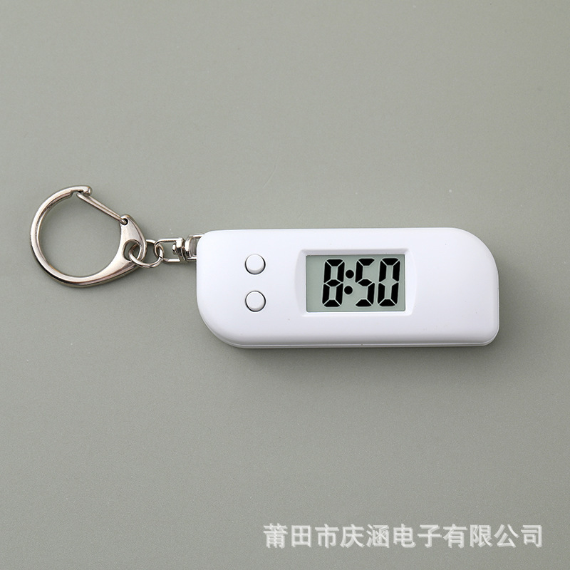 25新迷你时尚小巧电子钟简约钥匙扣电子表学生考试考研便携小挂表|undefined