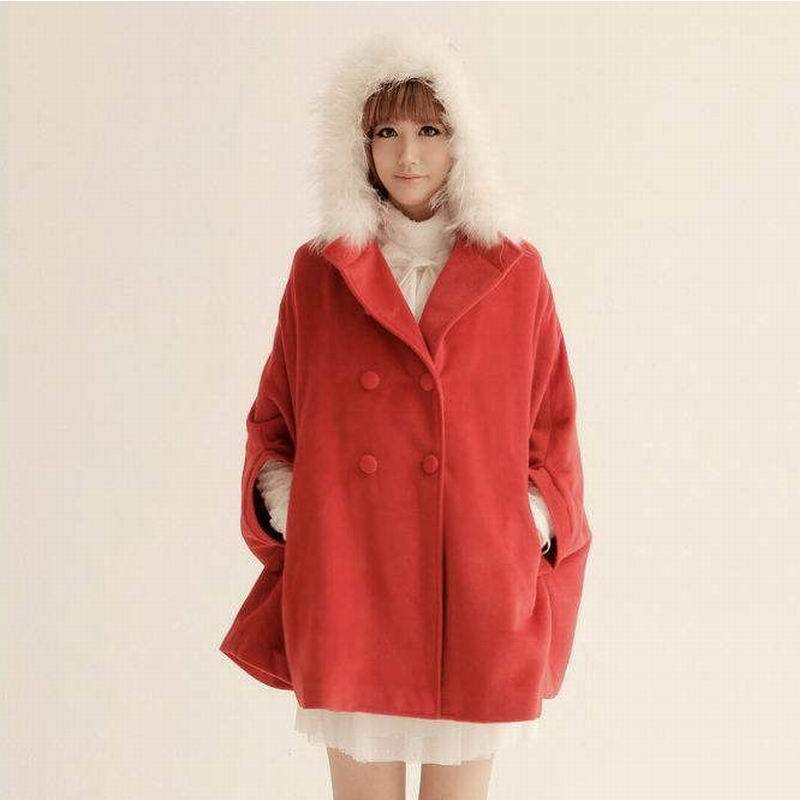 2025 Korean Style Women's Spring and Autumn Woolen Coat Cape Woolen Coat Women's Loose Batwing Shirt Mid-Length 2025 Korean Style Women's Spring and Autumn Woolen Coat Cape Woolen Coat Women's Loose Batwing Shirt Mid-Length