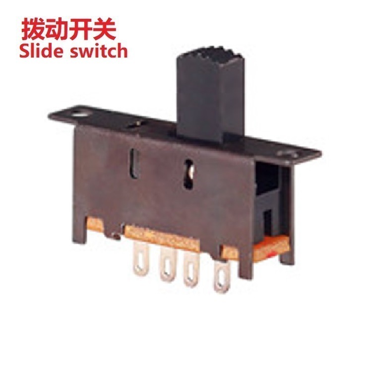 厂销立式滑动开关1P2T 供应批发两位拨码开关  耐温2档拨动开关