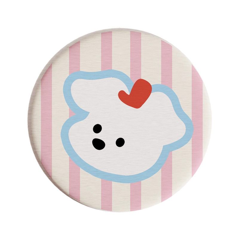 Posavasos de café de oficina de dibujos animados, posavasos de escritorio, posavasos de agua redondos, almohadillas absorbentes de agua de barro de diatomeas, encimera de secado rápido