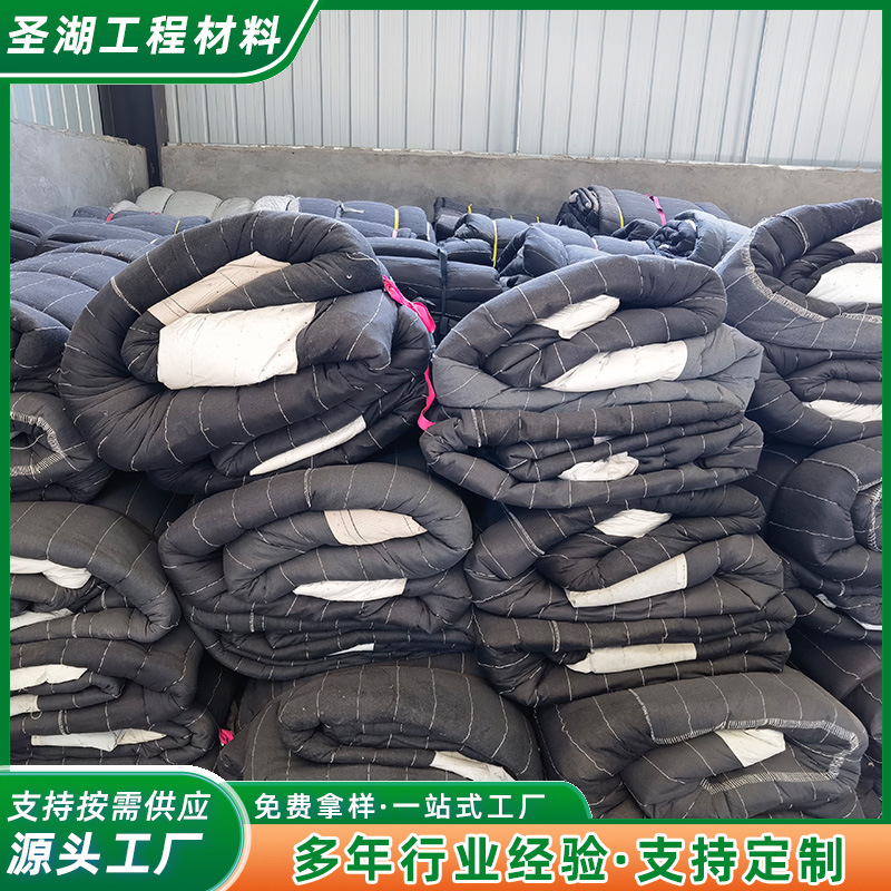 防水防火岩棉被 混凝土养护加厚黑心棉工业棉被 绿色工程保温被